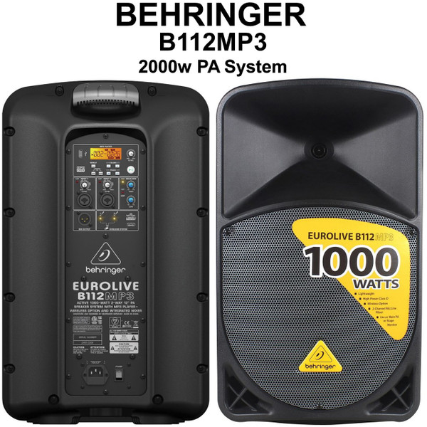 Behringer b112mp3 2000w wireless option pa speaker system $30 Instant ...