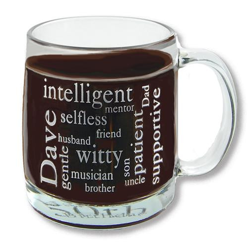 Personalized Coffee Cup Gift Custom Cups With Word Puzzle Personalized 13oz Gl Coffee Cup With Recipients Name And A Custom Word Puzzle Of Up To