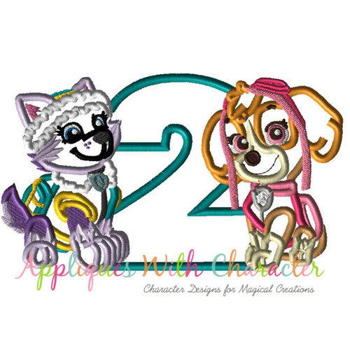 Paw Patrol Birthday Embroidery Design Paw Patrol Birthday Embroidery Design