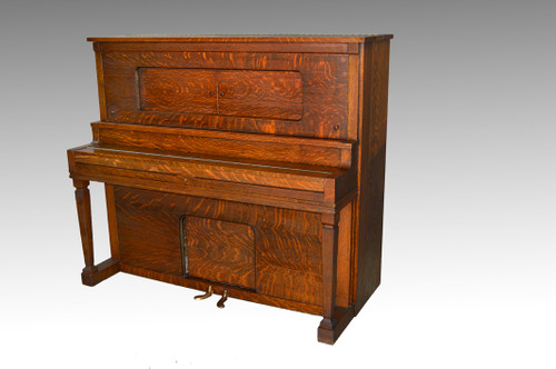 SOLD Antique Victorian Oak Player Piano By Aeolian Company - Maine Image 1 - SOLD Antique Victorian Oak Player Piano By Aeolian Company - Maine