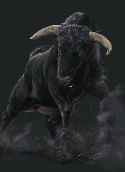 raging bull in colour