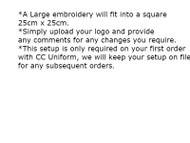 Large Embroidery Setup 25cm x 25cm