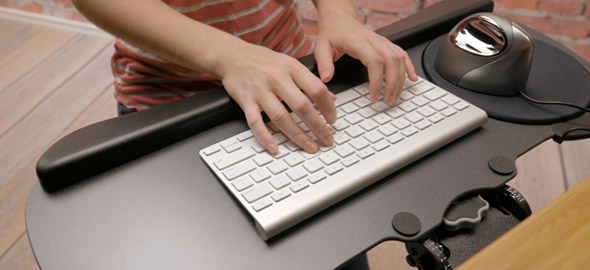 An ergonomic consultation may determine your office needs an ergonomic mouse and ergonomic keyboard for employees