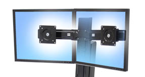Ergotron WorkFit-S dual monitor mount