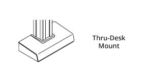 BILD monitor mount thru-desk