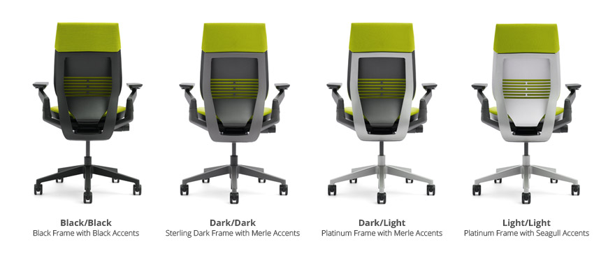 Steelcase Gesture Office Chair - Era Cobalt Fabric, High Seat Height, Shell  Back, Light on Light Frame, and Hard Floor Casters