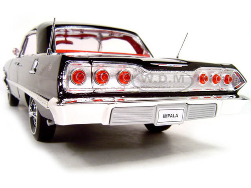 1963 Chevrolet Impala Hard Top Black 118 Diecast Model Car By Welly 19865 Ebay 