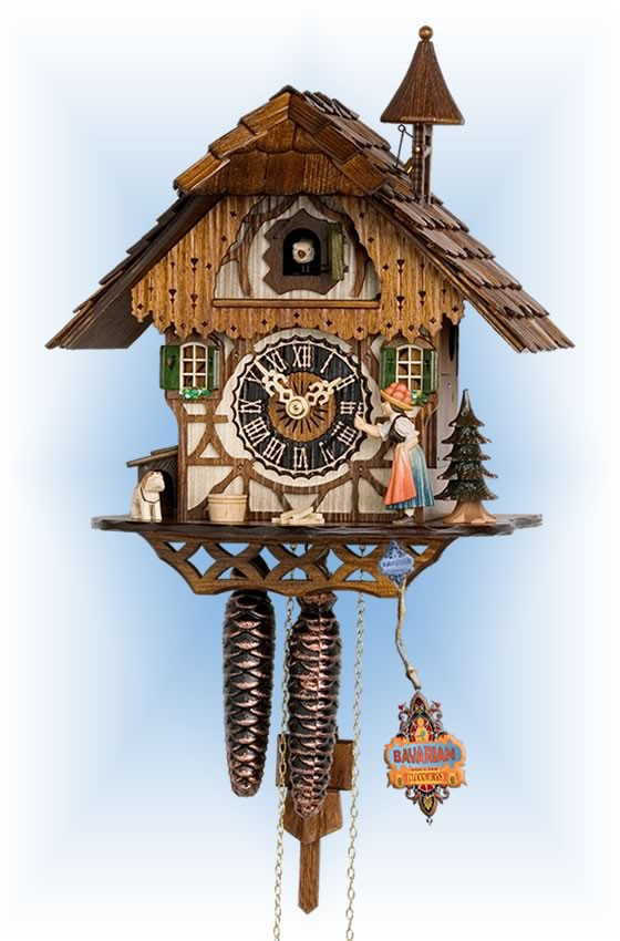 Hones Bell Ringer cuckoo clock 12'' Bavarian Clockworks
