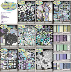 Lavender Tea Printables Download Craft & Scrapbooking Collection