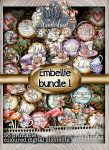 Winnie Wonderland Embellies 1&2 - Printable Digital download