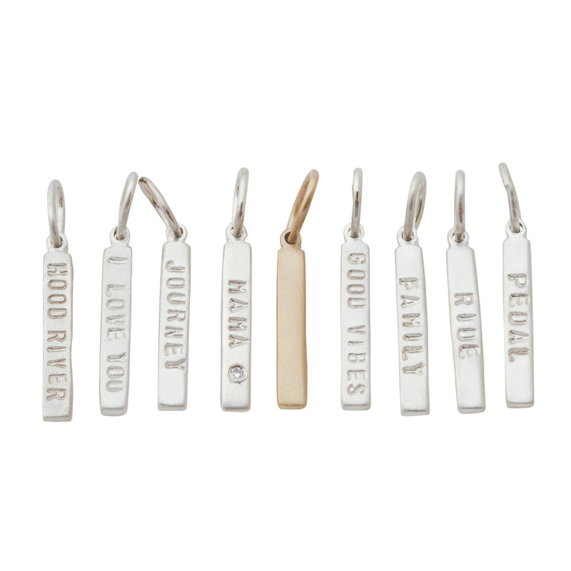 Skinny Tiny Bar silver or gold with optional diamonds personalized