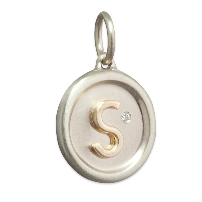 Raised Gold Letter Disc Personalized