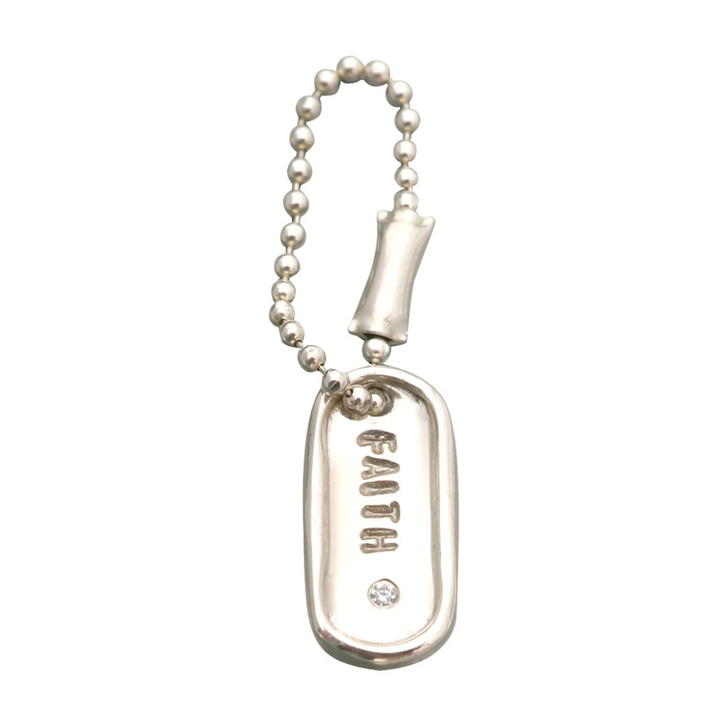 Tiny Dog Tag on an Extender Silver or Gold Personalized