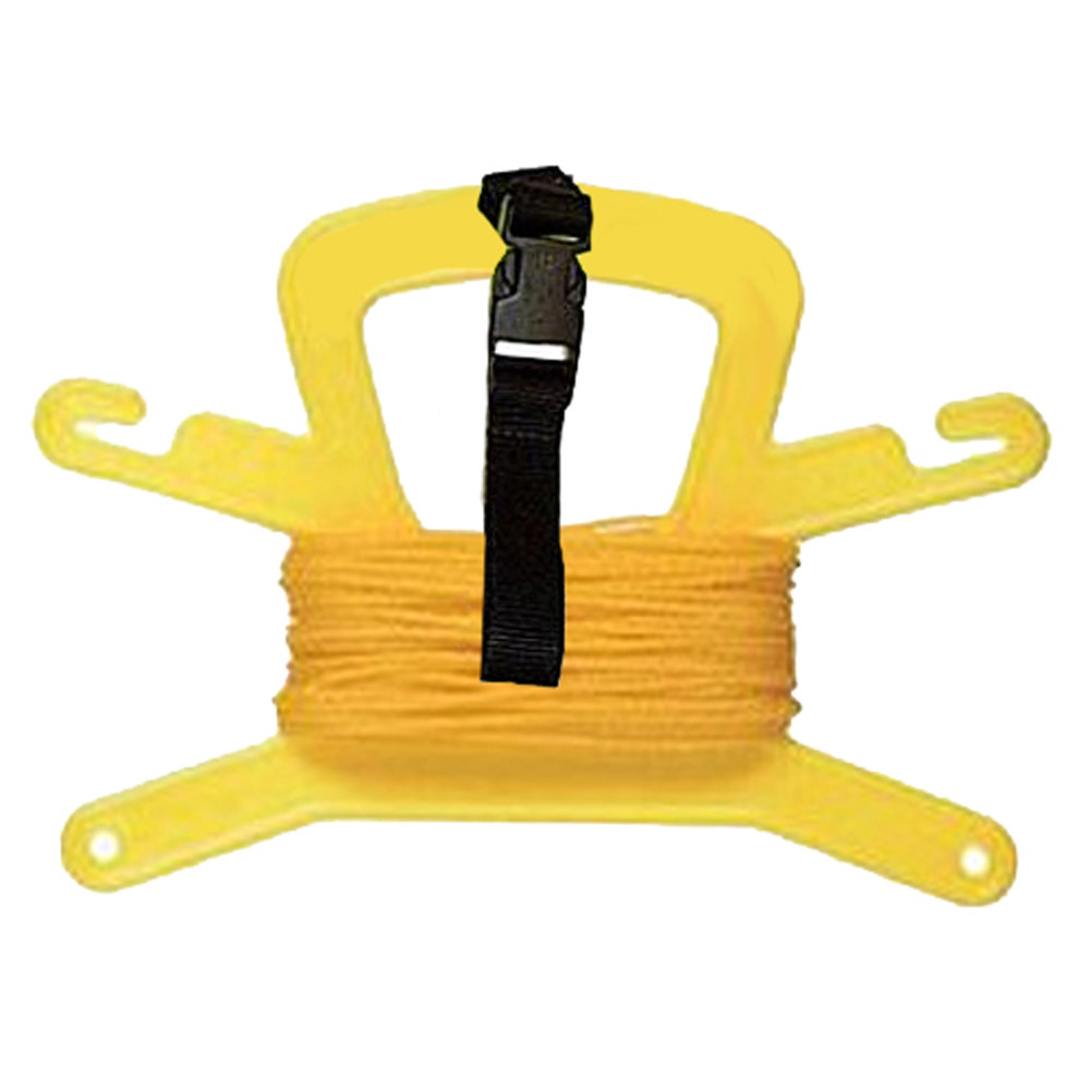 Plastic Line Holder with 100 Feet Poly (Yellow) Line & Quick Release JCS