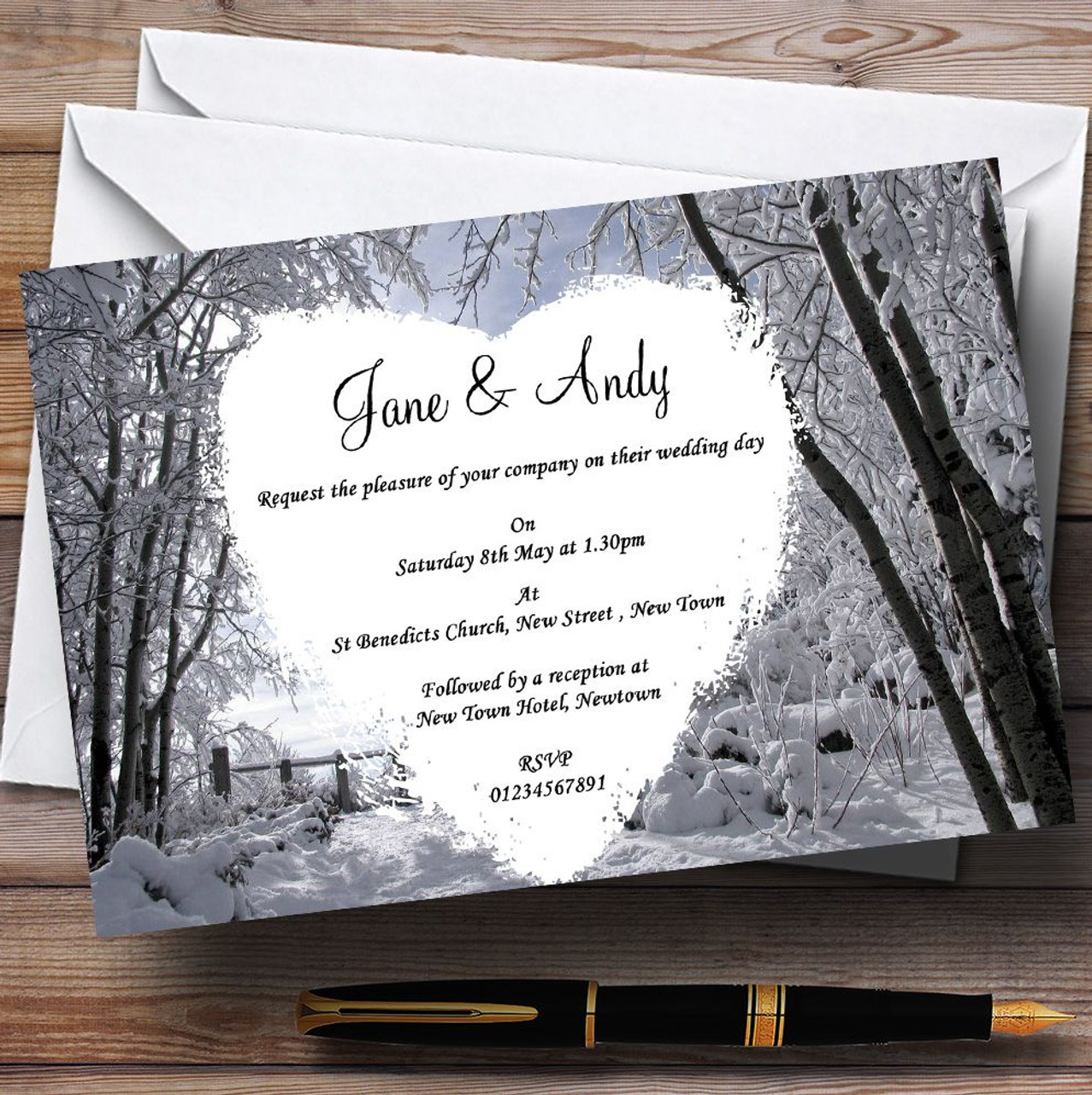 winter wedding invitations