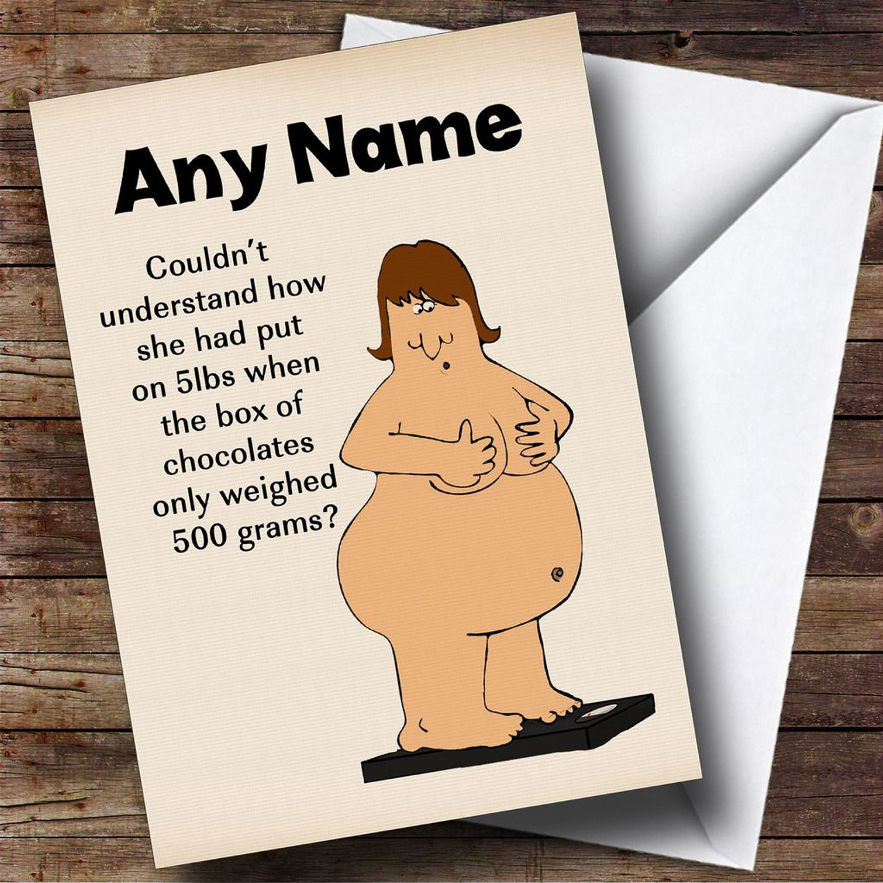 Funny Joke Put On 5Lbs Personalised Birthday Card The Card Zoo
