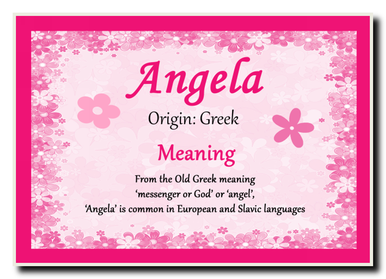 Angela Personalised Name Meaning Jumbo The Card Zoo