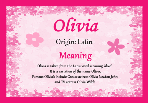 What Does The Word Olivia Mean