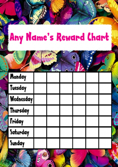 butterfly star sticker reward chart the card zoo butterfly reward chart