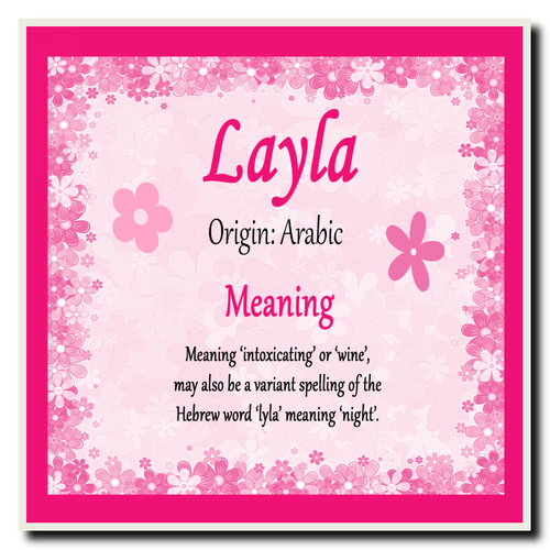 layla-personalised-name-meaning-coaster-the-card-zoo