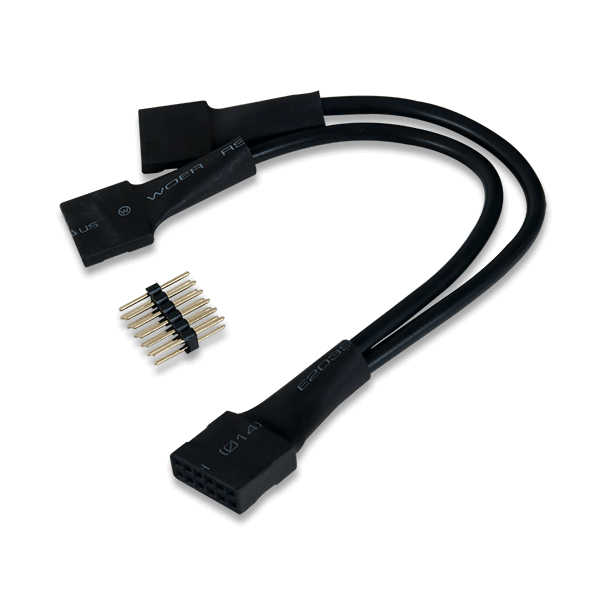 2x6 Pin to Dual 6 Pin Cable, oblique.