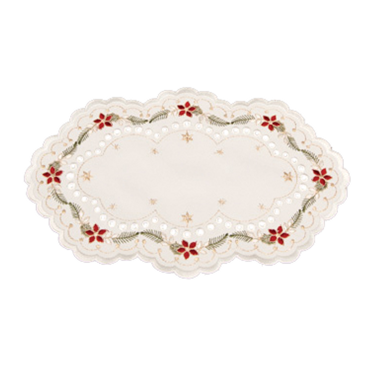 Poinsettia with Eyelets - 11" x 7"