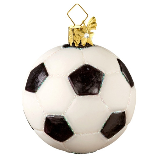 Soccer Ball Glass Ornament
