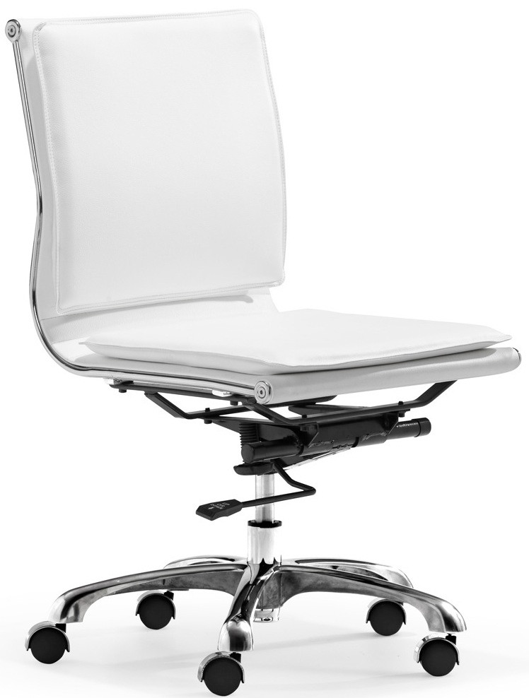 lider plus armless office chair in white or black office chairs