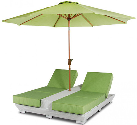 Daytona Green Lounge Chairs With Umbrella