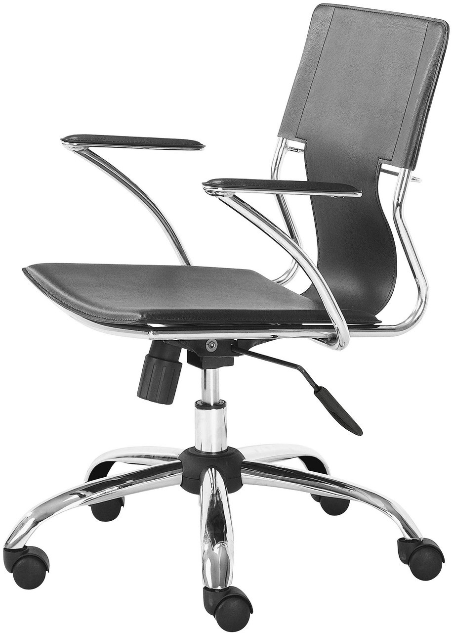 zuo trafico office chair black white or red retro style