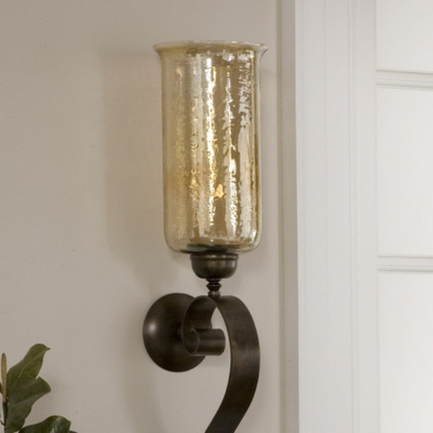 Tornato Amber Glass Wall Sconce Replacement Glass - BellaSoleil.com