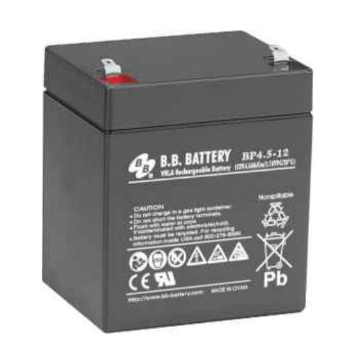 B.B. Battery BP4.5-12 (.187") - 12V 4.5Ah AGM - VRLA Rechargeable