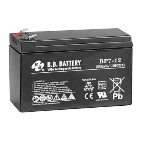 B.B. Battery BP5-12 (.250") - 12V 5Ah AGM - VRLA Rechargeable