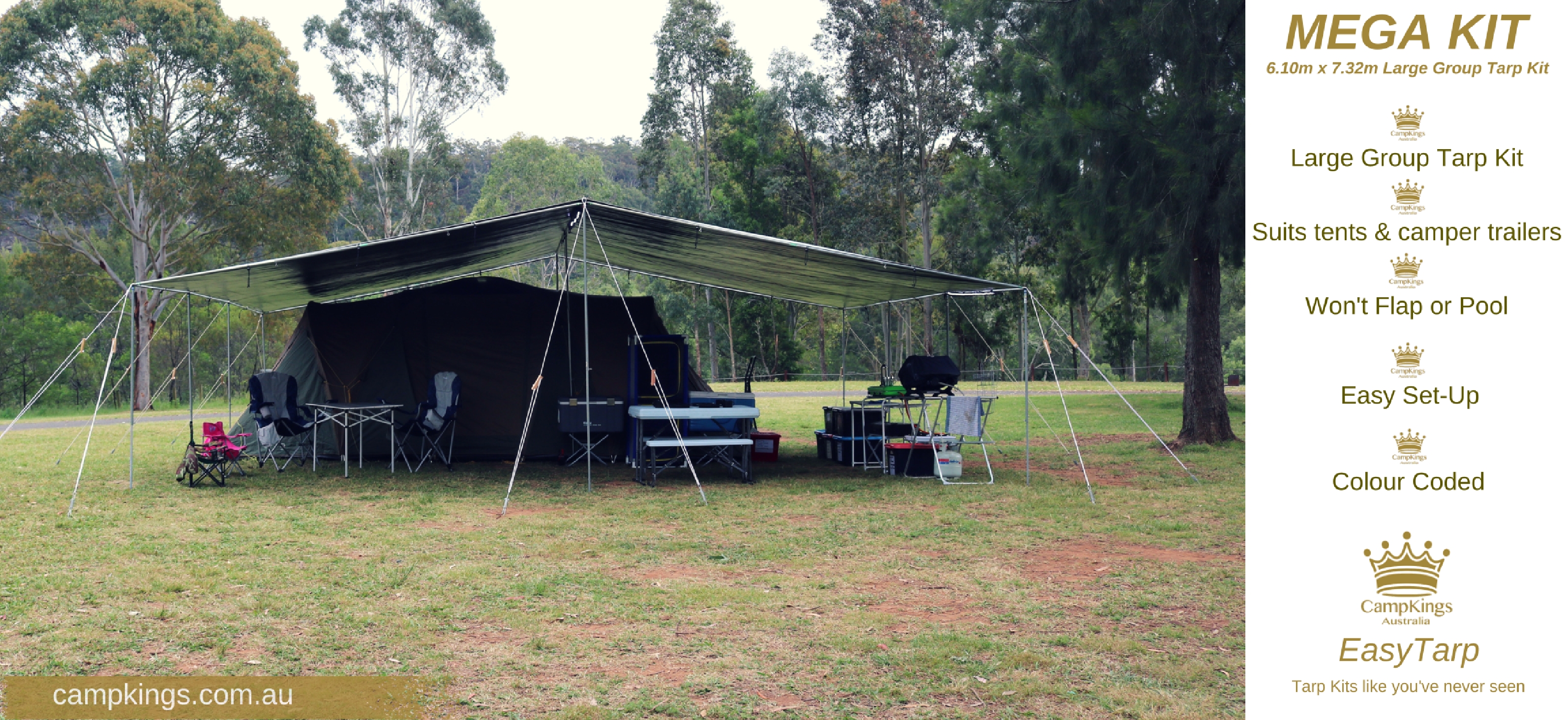 CampKings Australia Tarpaulin Kits Like You've Never Seen!
