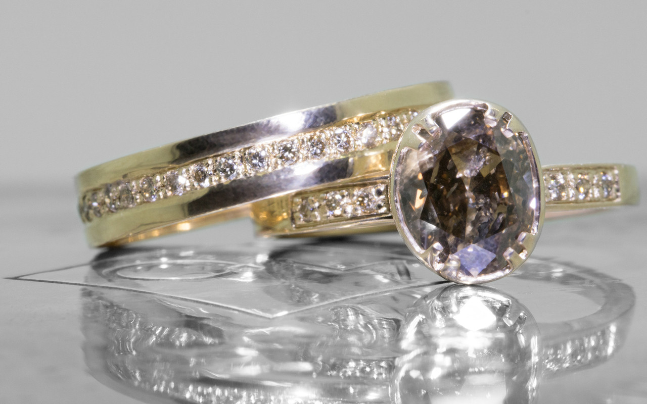 2.17 Carat Cocoa Diamond in Yellow Gold CHINCHAR•MALONEY