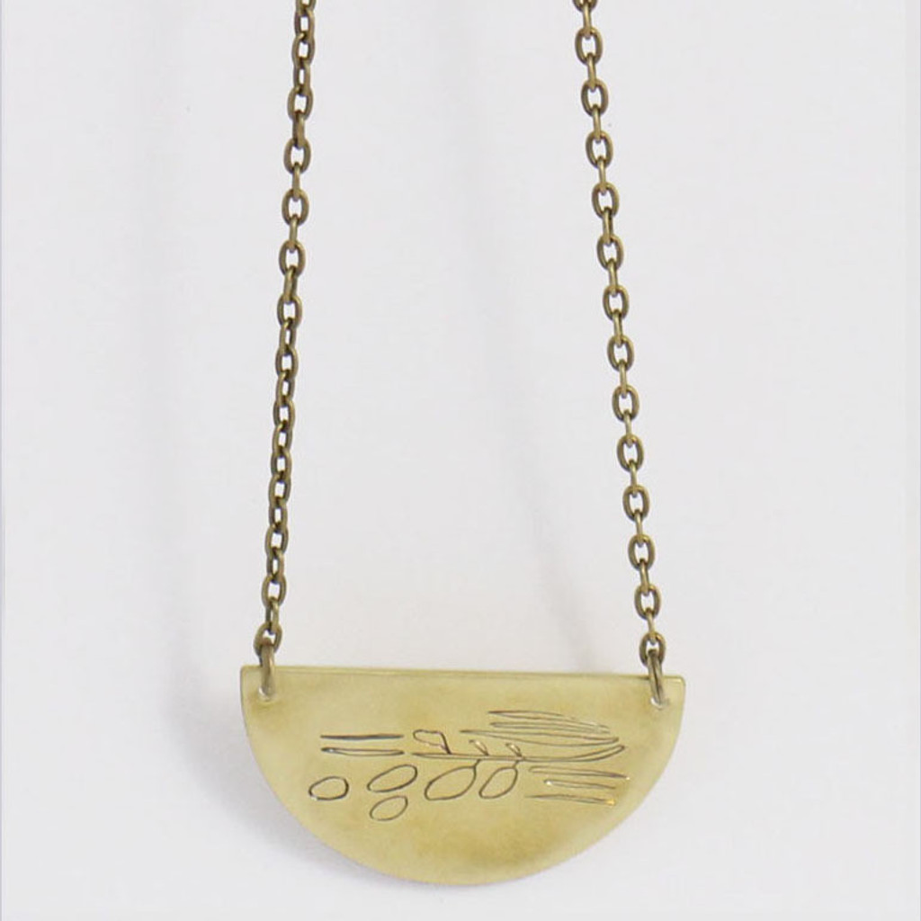 Grass Pendant Necklace