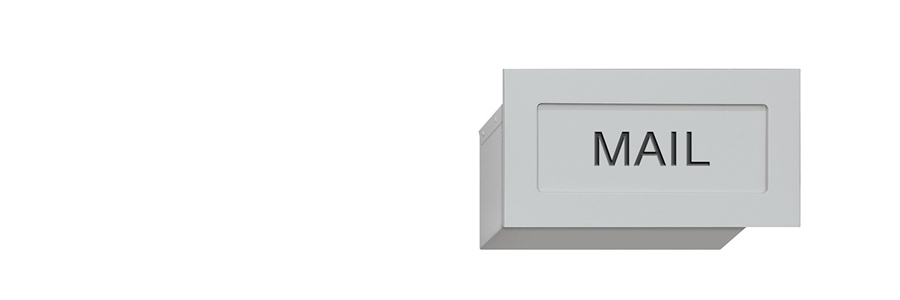 Mailbox slot in wall
