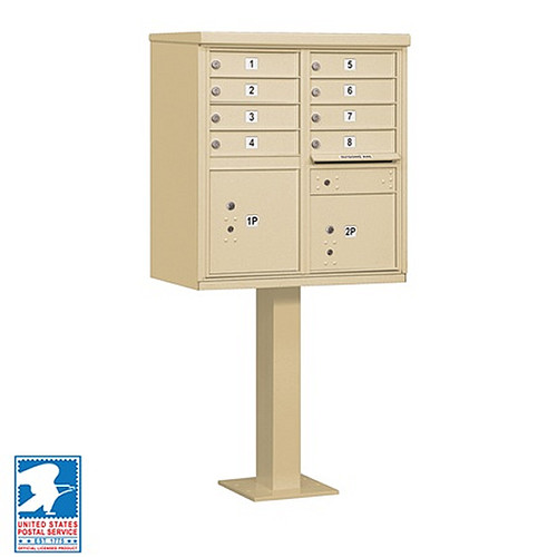 Cluster Mailbox 8 Unit USPS Approved CBU with Pedestal Locking