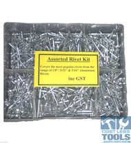 Assorted Aluminium Rivet Kit (Including 1/8". 5/32" and 3/16")