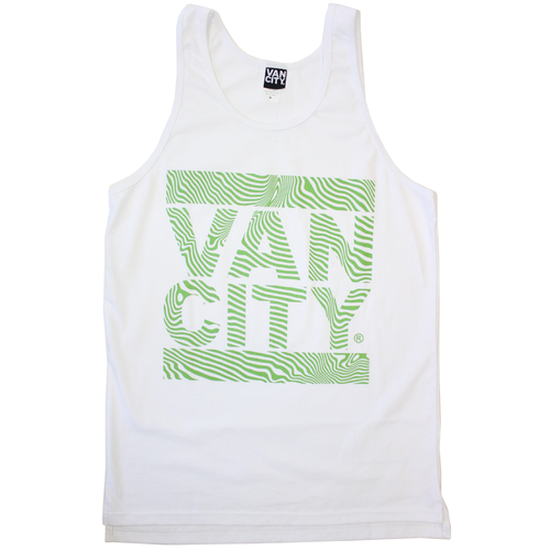 Wavy Tank Top - White/Green