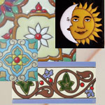 mexican hand painted tile