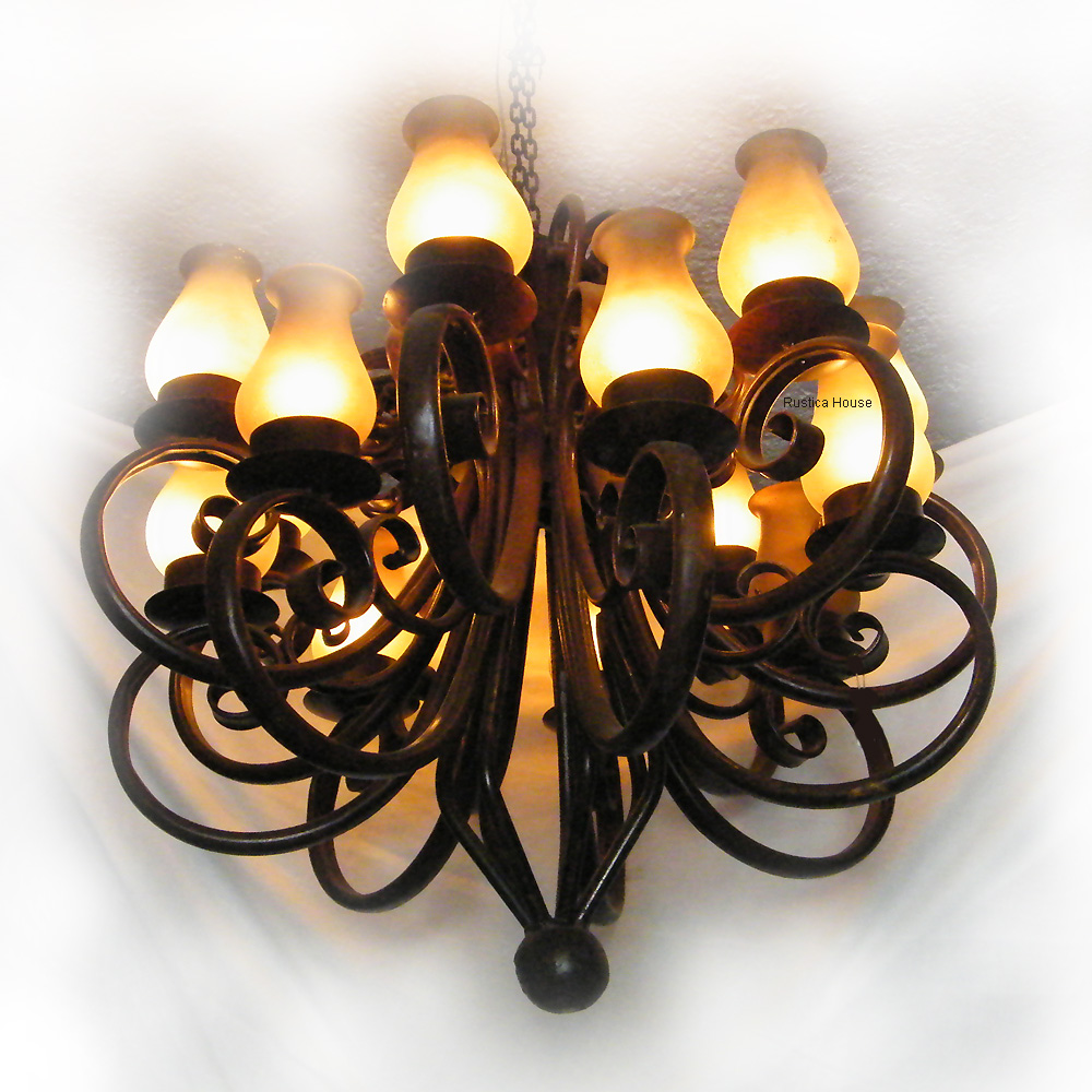 custom iron chandelier
