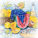 mexican tile mural
