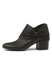 MIVELY Heeled Boots in Black Leather