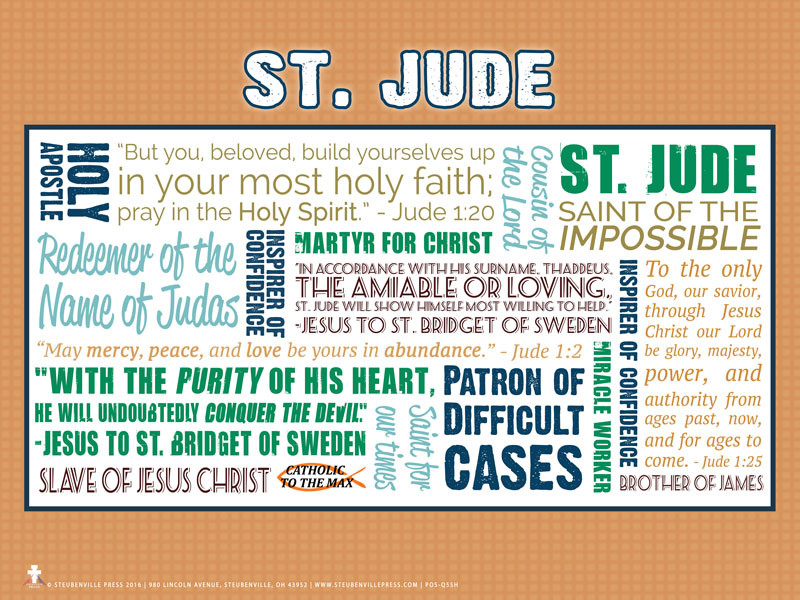 Saint Jude Quote Poster Catholic to the Max Online Catholic Store