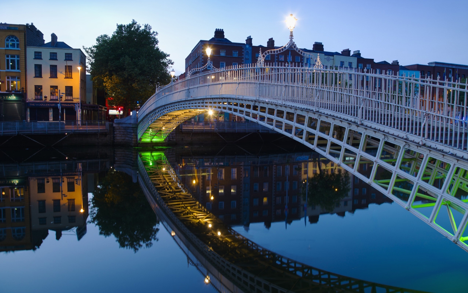 The Hapenny Bridge Over The Liiffy River Dublin Ireland The Irish Rose