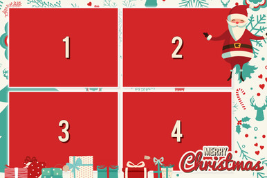 Merry Christmas 4x6 Print Template 4 Images Darkroom Templates