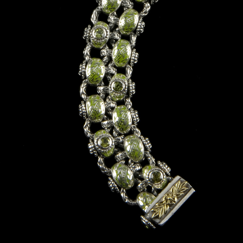 Laurel Leaf Bracelet custom handmade one at a time by Bowman Originals.