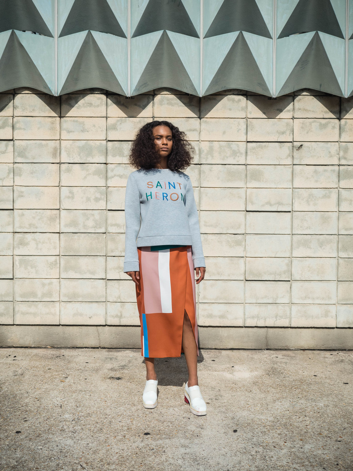 C/MEO FOR SAINT HERON NEW PHASE SWEATER - GREY MULTI
