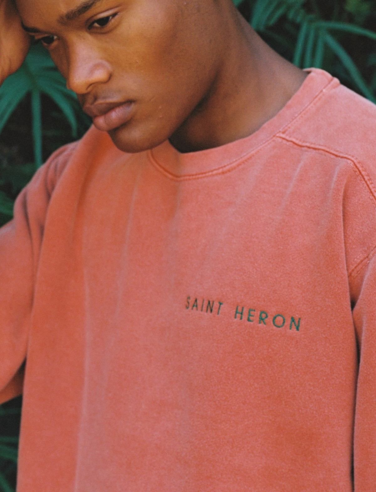 SAINT HERON UNISEX CREWNECK SWEATSHIRT - YAM/EMERALD